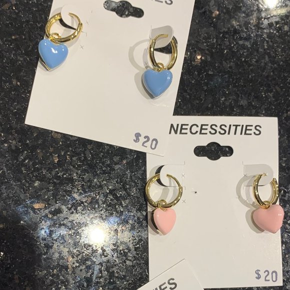 COLOURFUL HEART EARRINGS - Picture 4 of 4